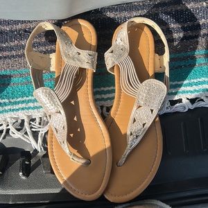 Silver sandals